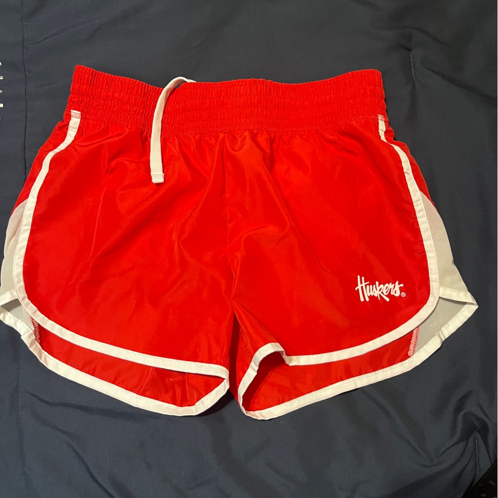 Women’s Medium size -Red HUSKER Athletic Shorts with White Trim NWOT
